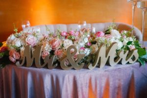 Detail photo of sweetheart table by Orange County Beach Weddings at the Ocean Institute