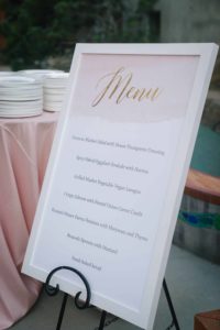 Welcome sign for wedding at Ocean Institute at Dana Point Harbor by Orange County Beach Weddings