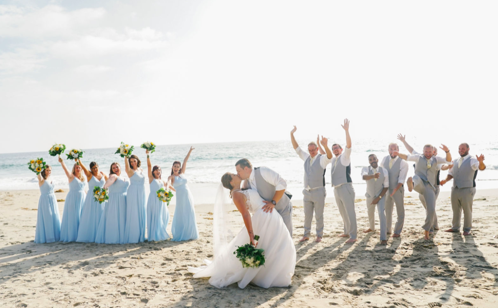 Bride and groom photos on the Beach_