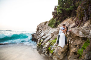 Bride and groom's elopement in Laguna Beach, California